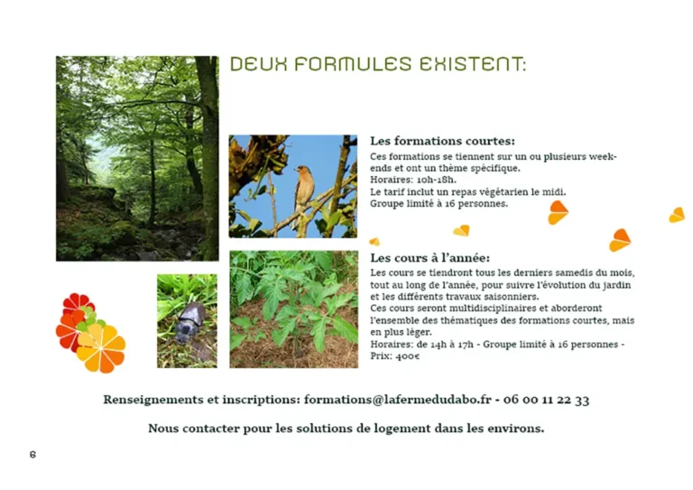 Brochure P6, Formation Permaculture, La Ferme Du Dabo, Valeriejeancrea7