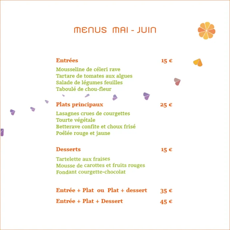 Menu 3 Restaurant Végétarien, La Ferme Du Dabo, Valeriejeancrea7